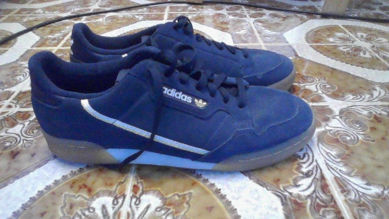 adidas continental 80 blue suede